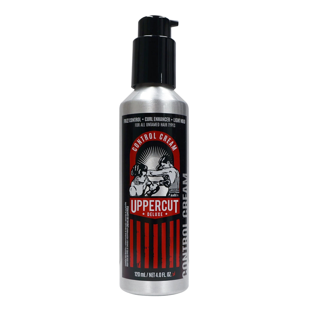 Uppercut Deluxe Control Cream bottle on a white background